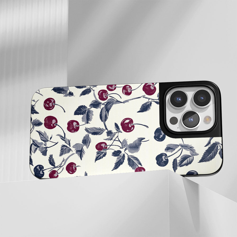 Industry-Level Tough Matte Cherries iPhone Case