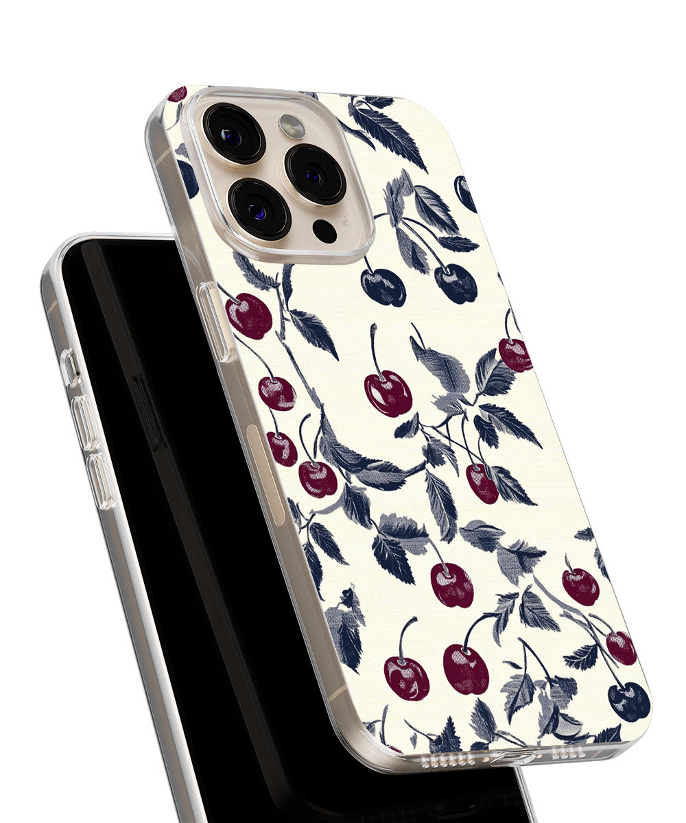 Latest 3rd-Generation Crystal Tough Glossy Cherries iPhone Case (MagSafe-Compatible)