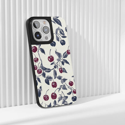 Industry-Level Tough Matte Cherries iPhone Case