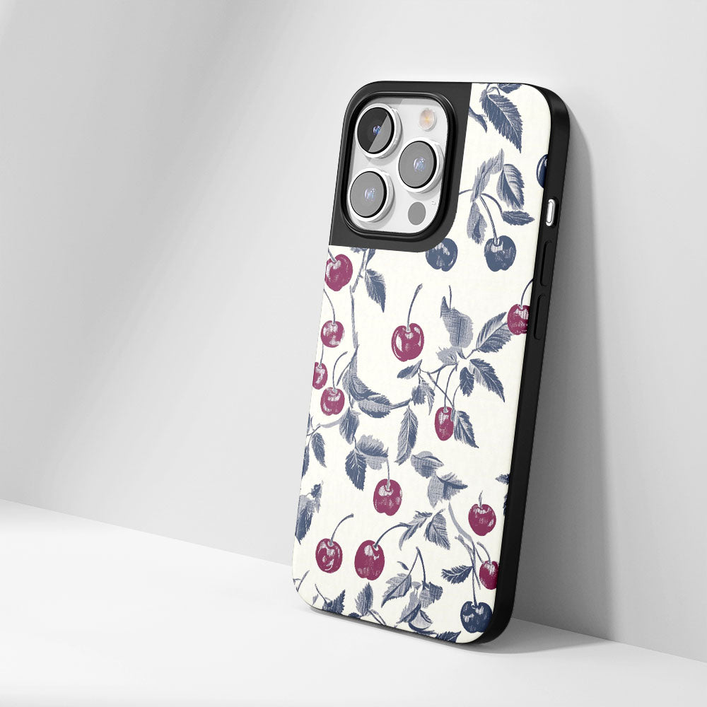 Industry-Level Tough Matte Cherries iPhone Case