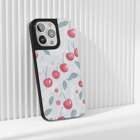 Industry-Level Tough Matte Cherries iPhone Case