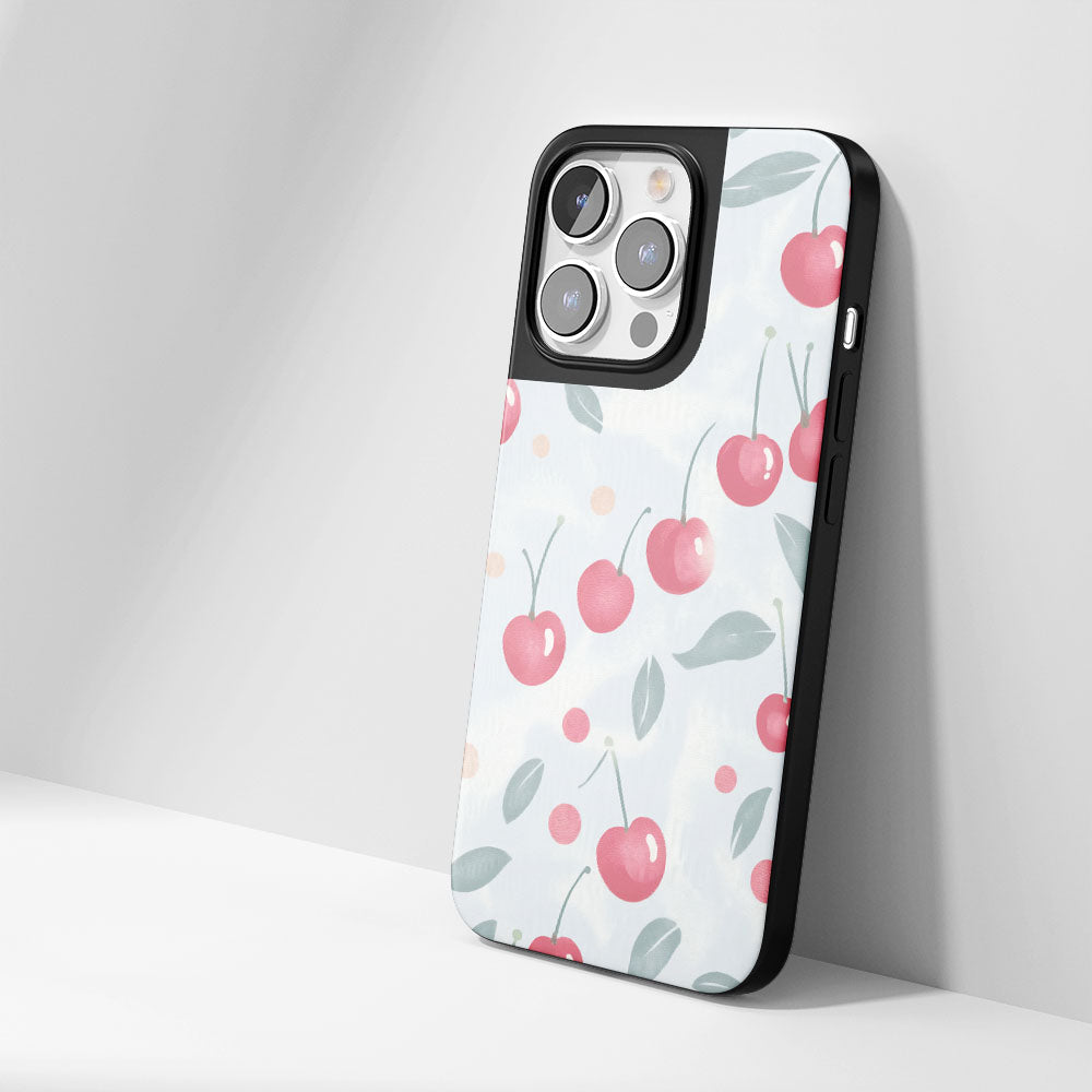 Industry-Level Tough Matte Cherries iPhone Case