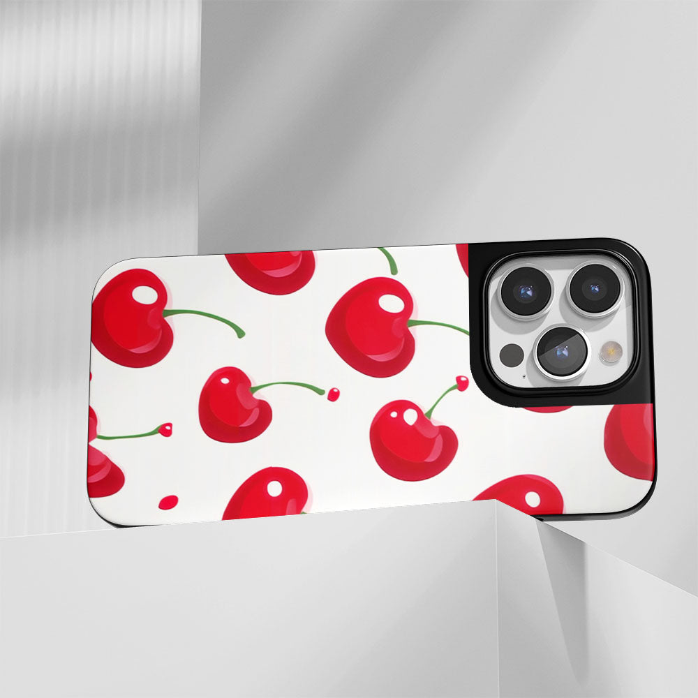 Industry-Level Tough Matte Cherries iPhone Case