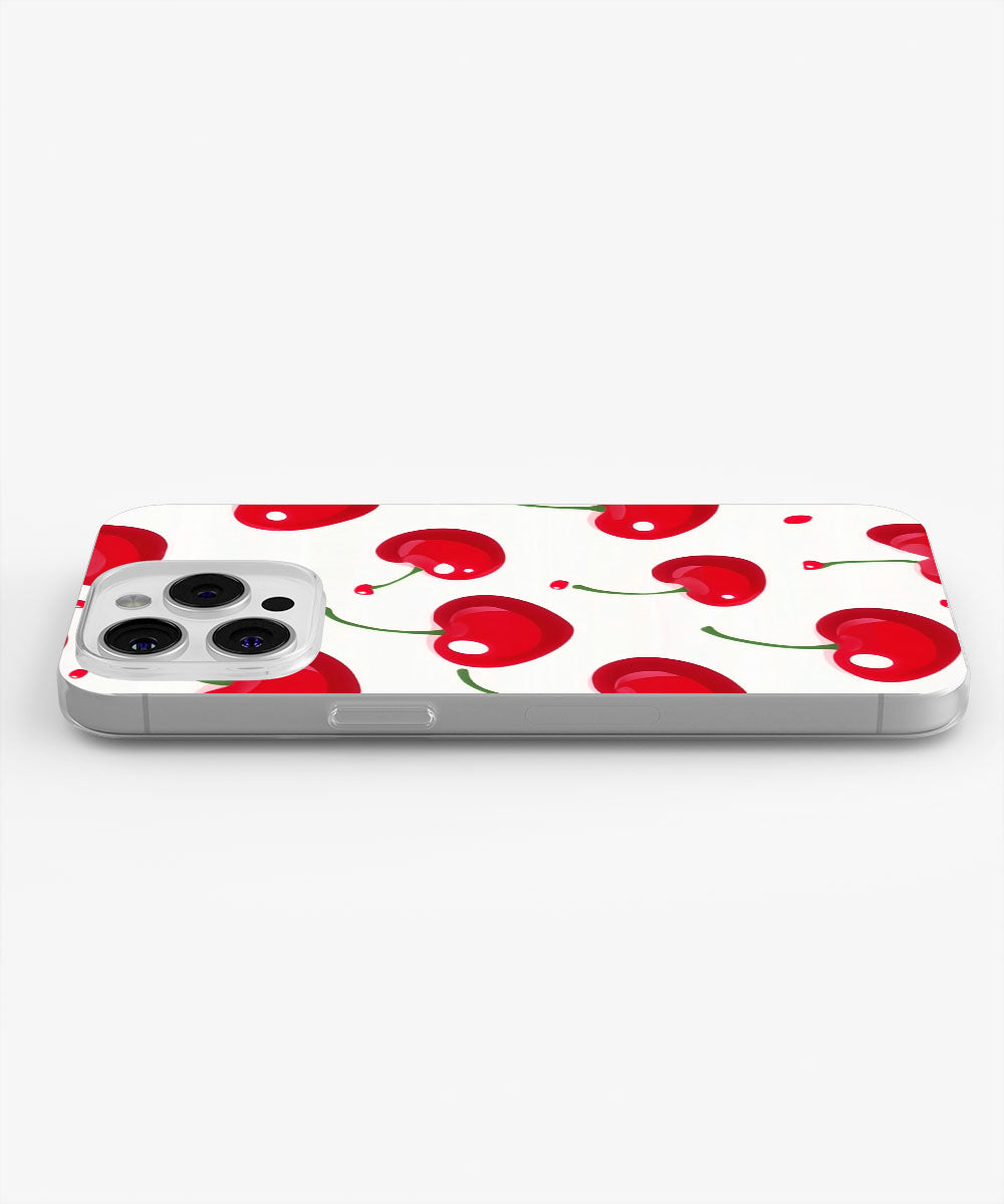 Latest 3rd-Generation Crystal Tough Glossy Cherries iPhone Case (MagSafe-Compatible)