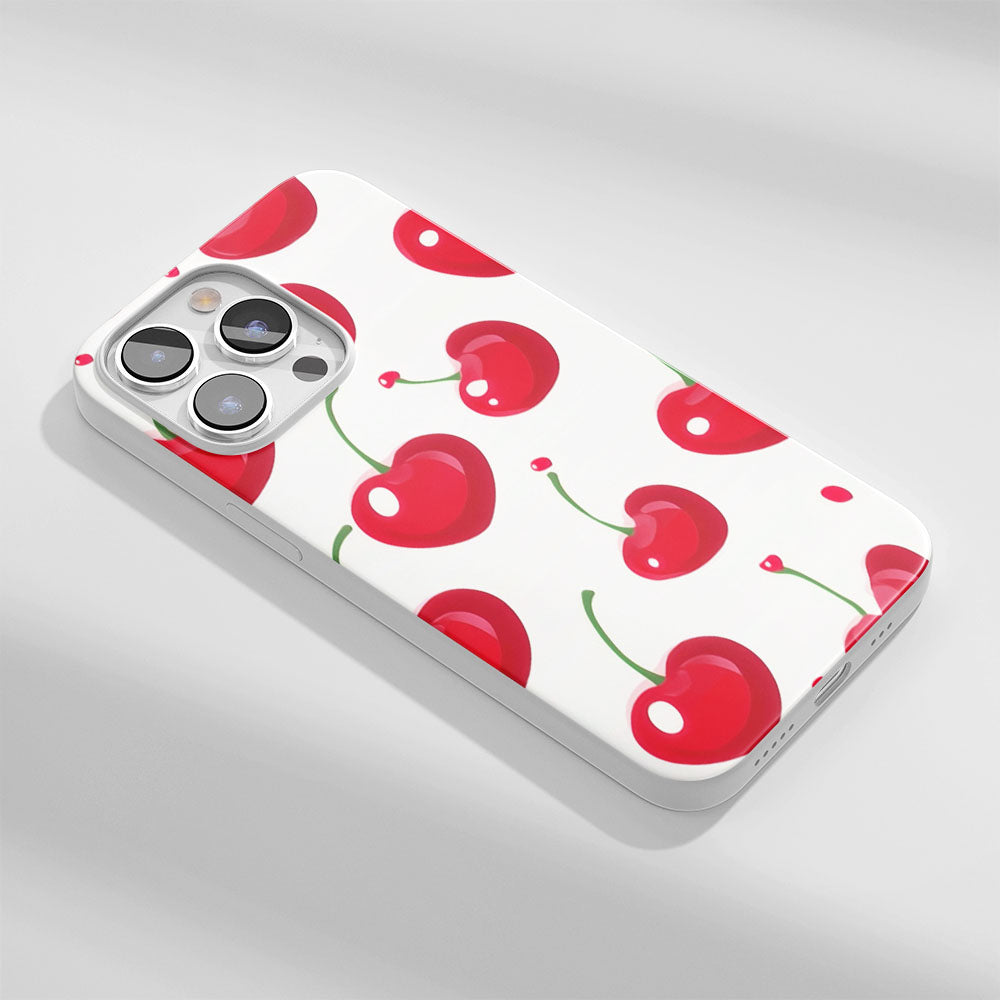 Latest 3rd-Generation Crystal Tough Glossy Cherries iPhone Case