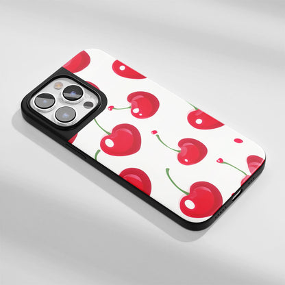 Industry-Level Tough Matte Cherries iPhone Case