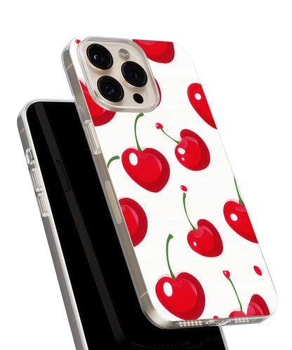 Latest 3rd-Generation Crystal Tough Glossy Cherries iPhone Case (MagSafe-Compatible)