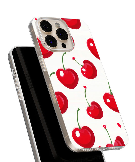 Latest 3rd-Generation Crystal Tough Glossy Cherries iPhone Case (MagSafe-Compatible)