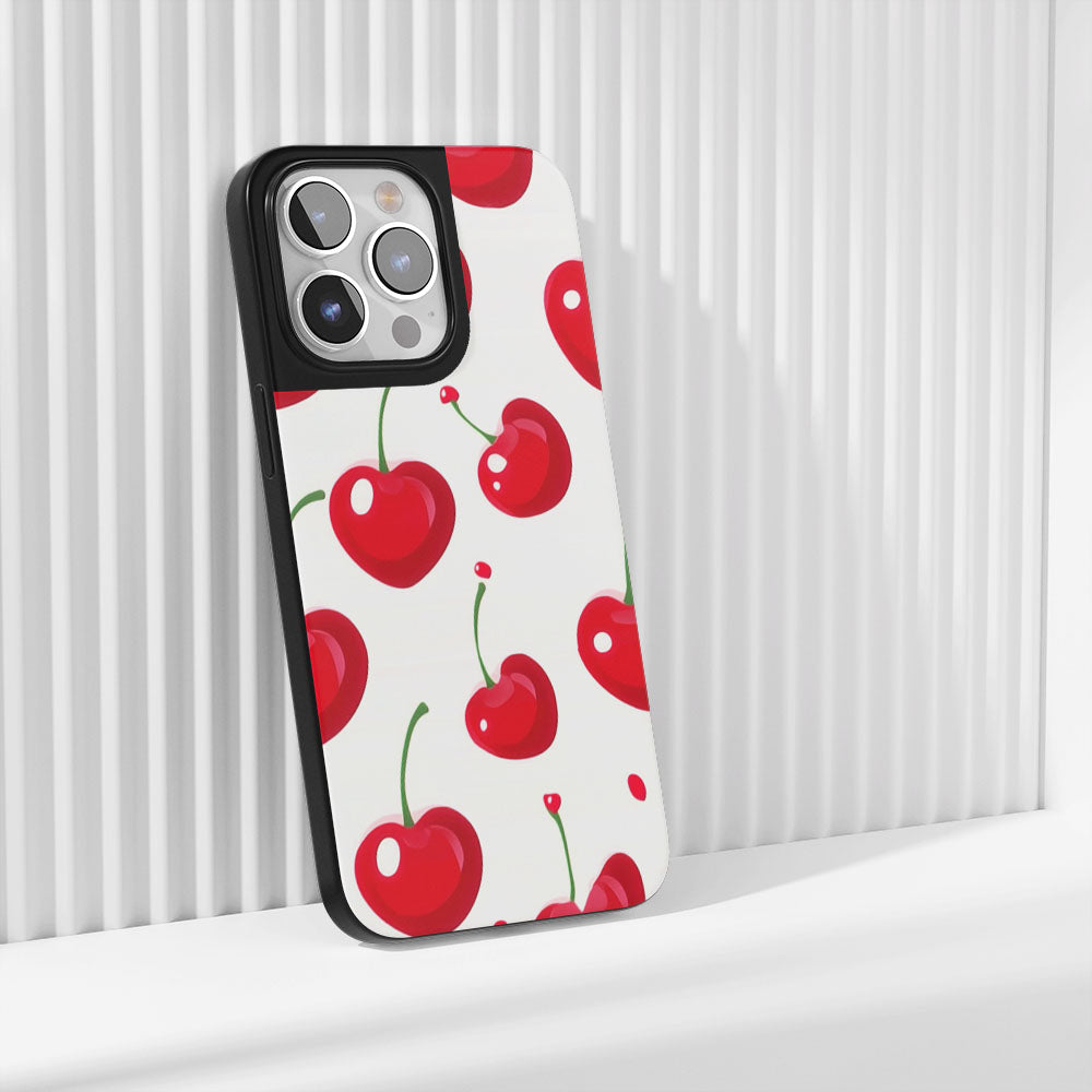 Industry-Level Tough Matte Cherries iPhone Case