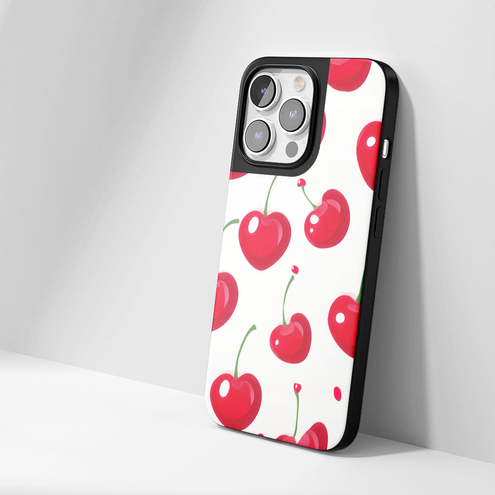 Industry-Level Tough Matte Cherries iPhone Case