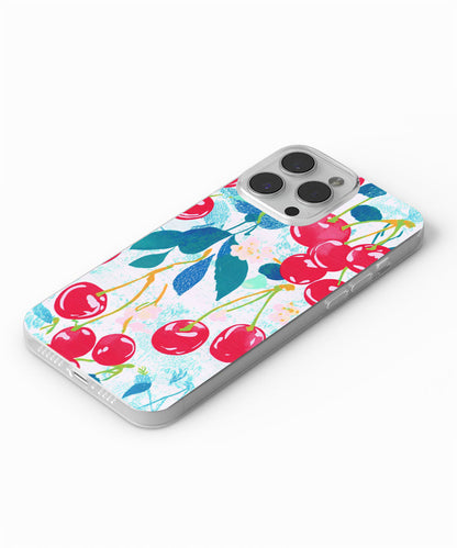 Latest 3rd-Generation Crystal Tough Glossy Cherries iPhone Case (MagSafe-Compatible)