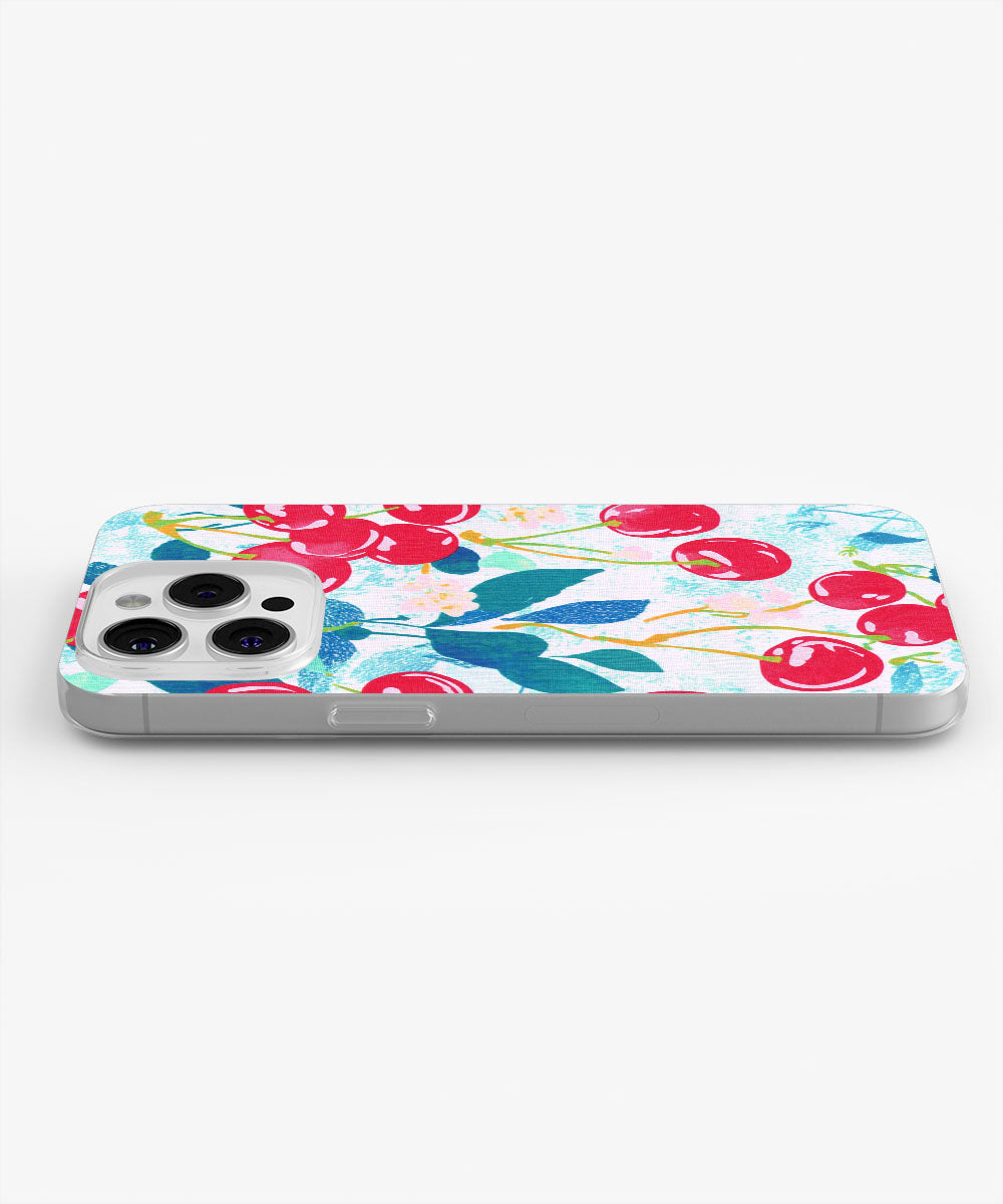 Latest 3rd-Generation Crystal Tough Glossy Cherries iPhone Case (MagSafe-Compatible)