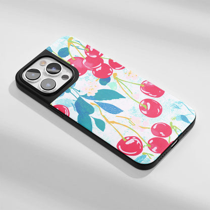 Industry-Level Tough Matte Cherries iPhone Case