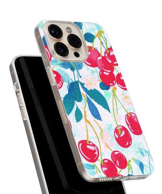 Latest 3rd-Generation Crystal Tough Glossy Cherries iPhone Case (MagSafe-Compatible)
