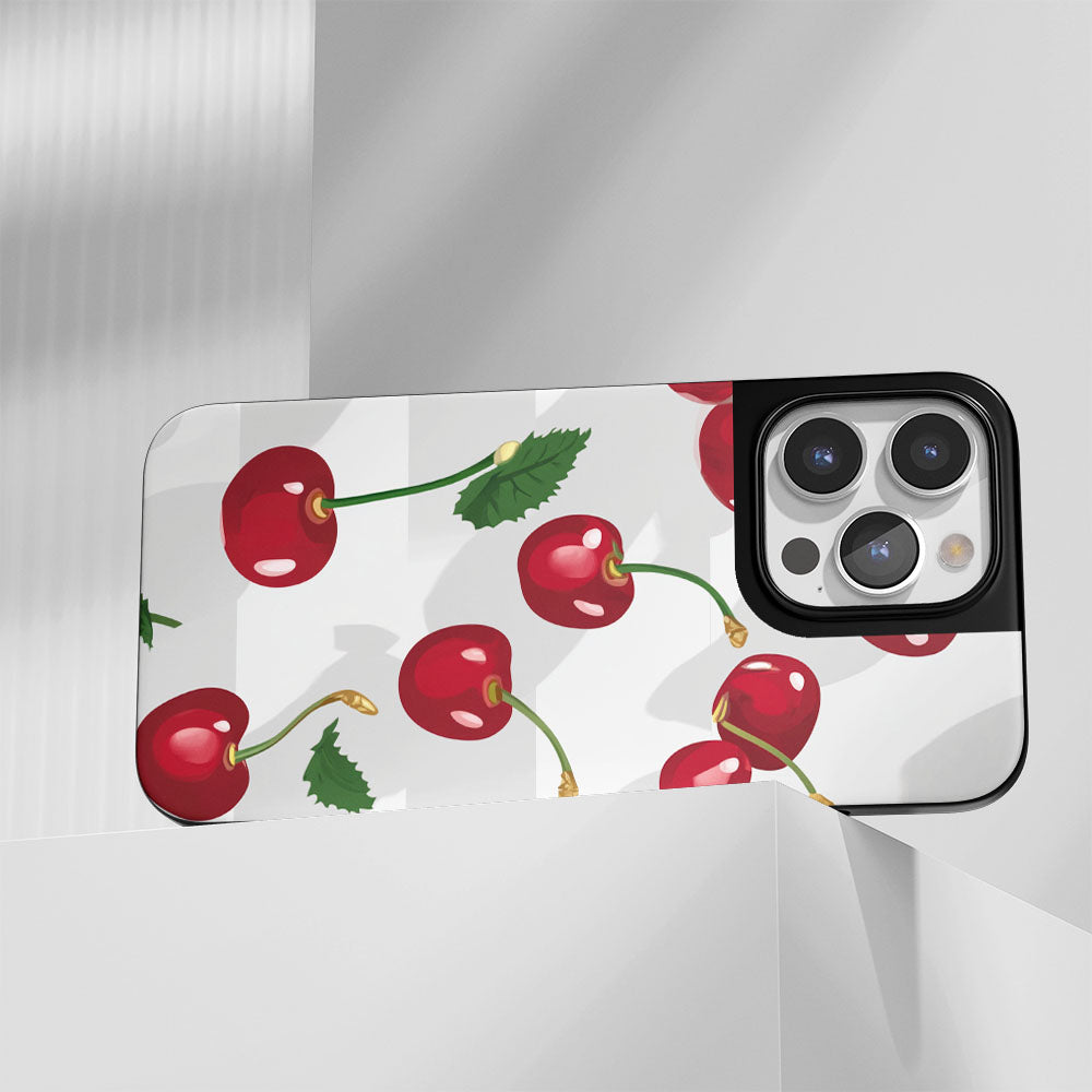 Industry-Level Tough Matte Cherries iPhone Case