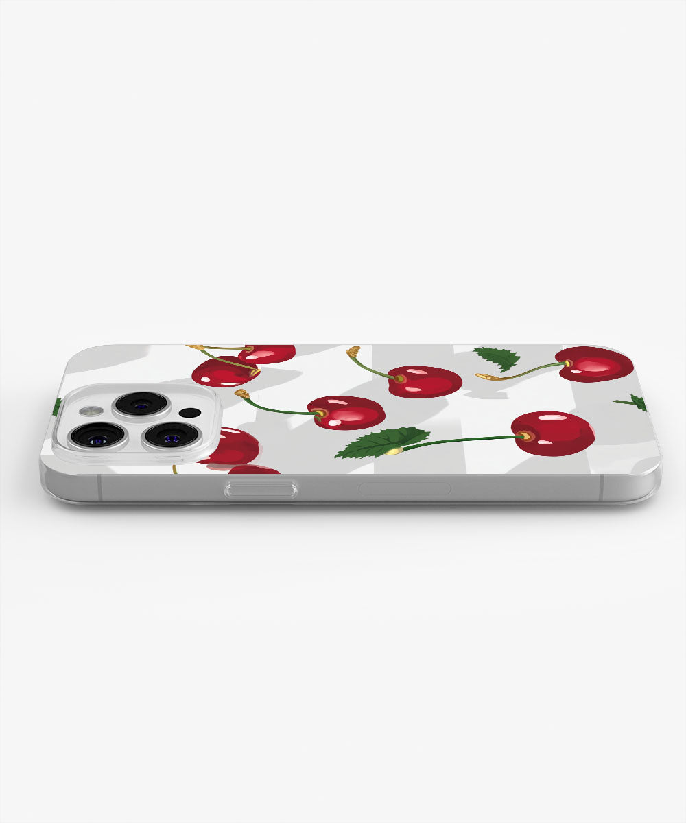 Latest 3rd-Generation Crystal Tough Glossy Cherries iPhone Case (MagSafe-Compatible)
