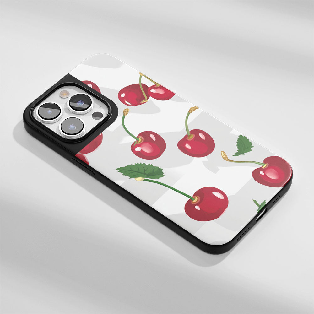 Industry-Level Tough Matte Cherries iPhone Case