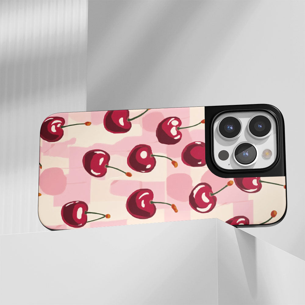 Industry-Level Tough Matte Cherries iPhone Case