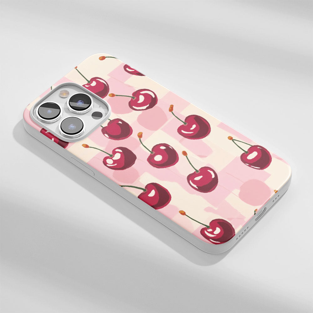 Latest 3rd-Generation Crystal Tough Glossy Cherries iPhone Case