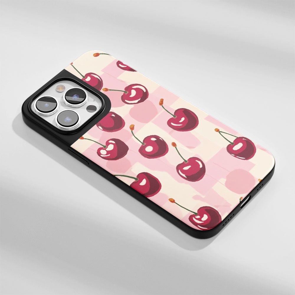 Industry-Level Tough Matte Cherries iPhone Case