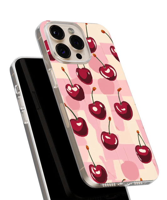 Latest 3rd-Generation Crystal Tough Glossy Cherries iPhone Case (MagSafe-Compatible)