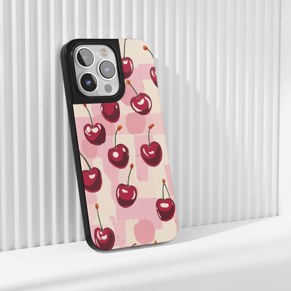 Industry-Level Tough Matte Cherries iPhone Case