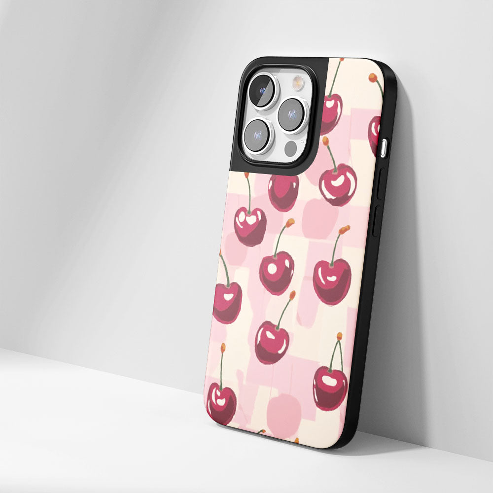 Industry-Level Tough Matte Cherries iPhone Case