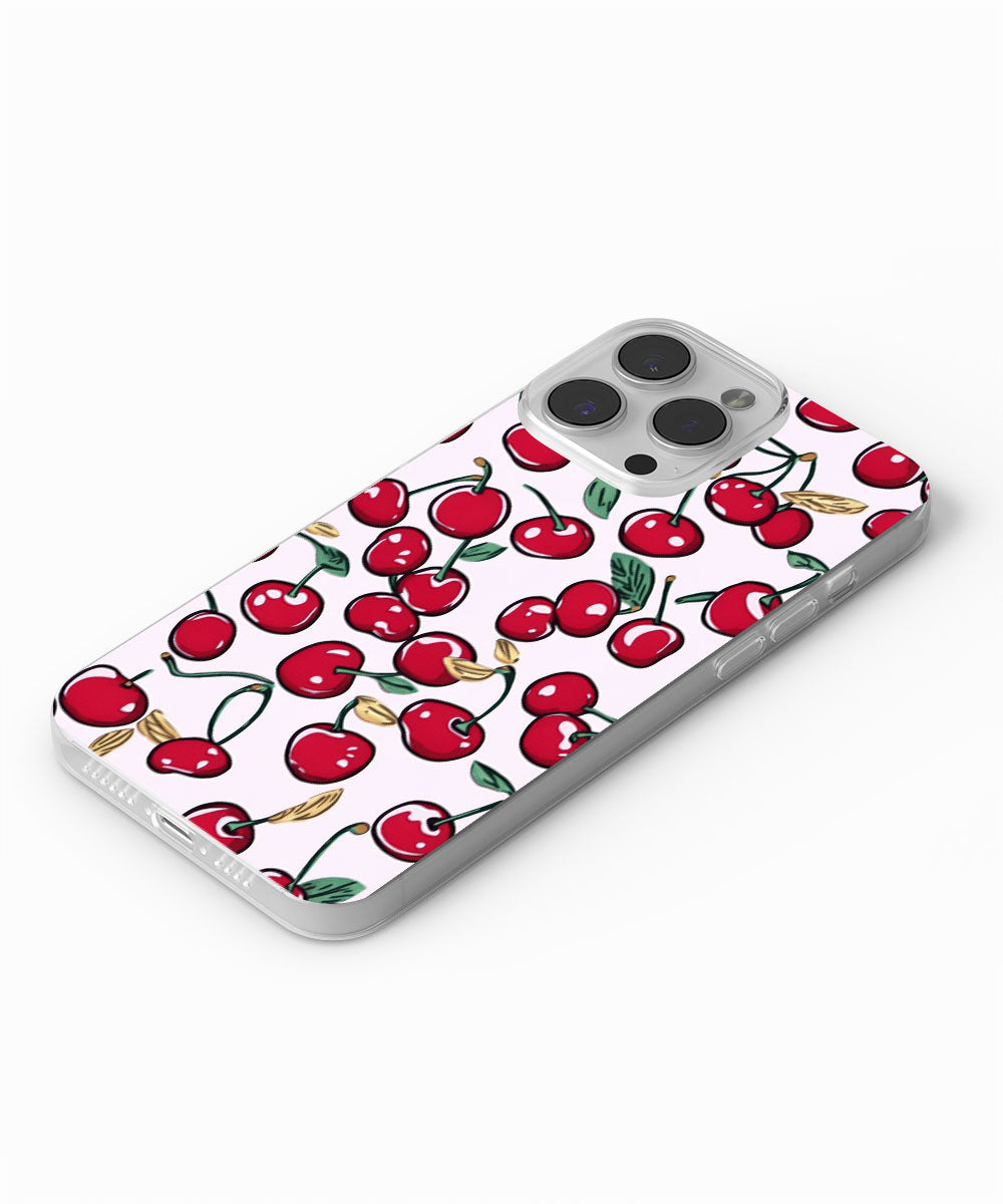 Latest 3rd-Generation Crystal Tough Glossy Cherries iPhone Case (MagSafe-Compatible)