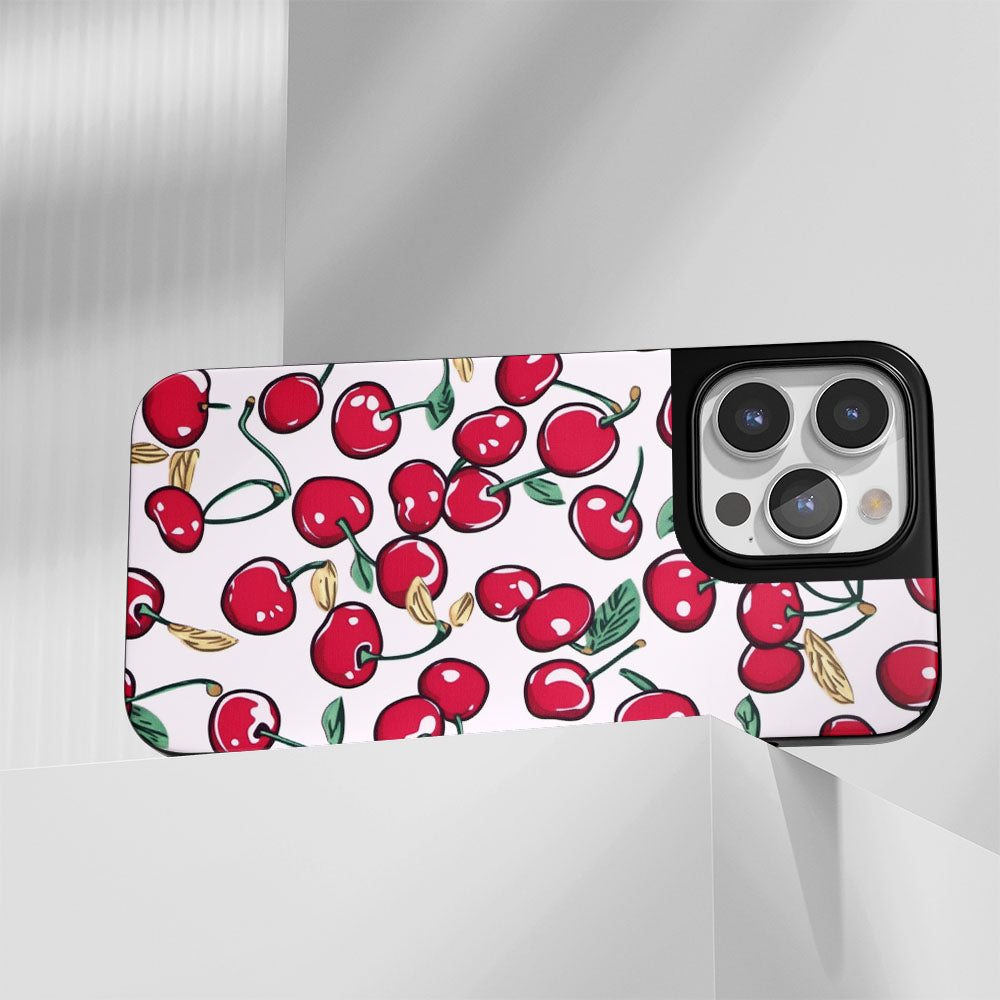 Industry-Level Tough Matte Cherries iPhone Case