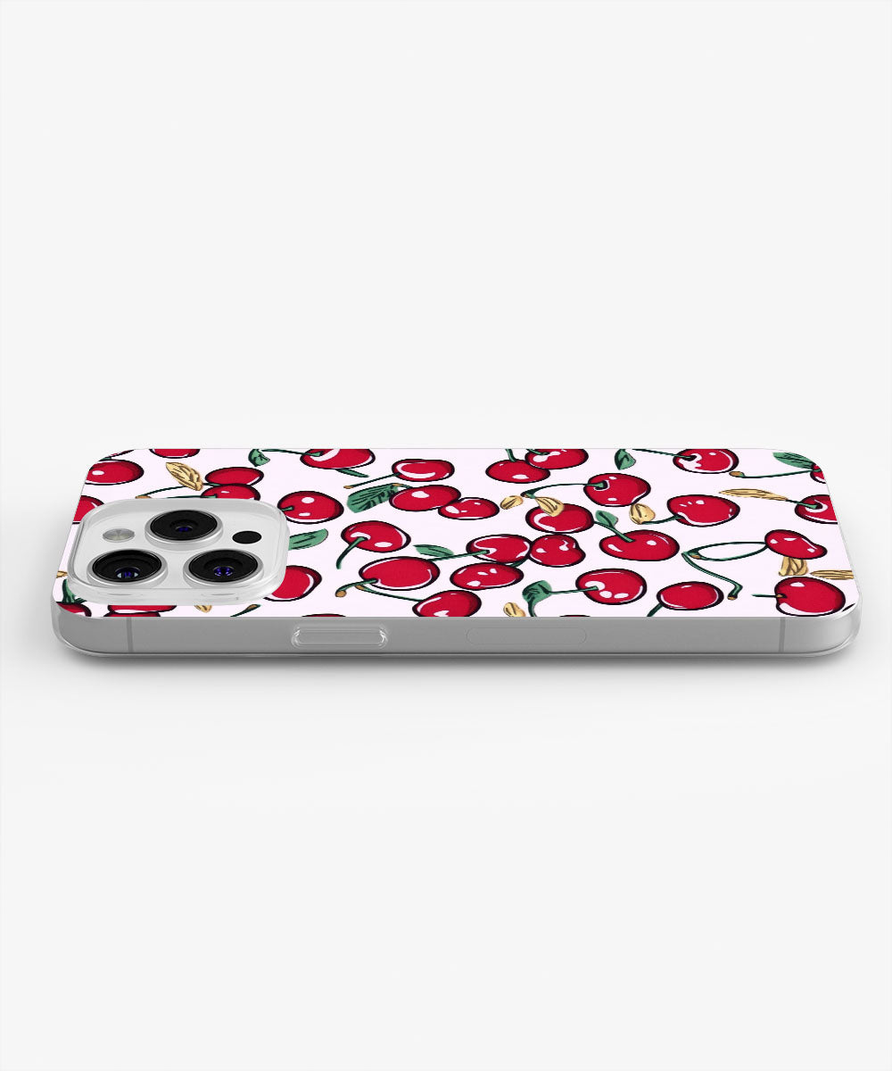 Latest 3rd-Generation Crystal Tough Glossy Cherries iPhone Case (MagSafe-Compatible)