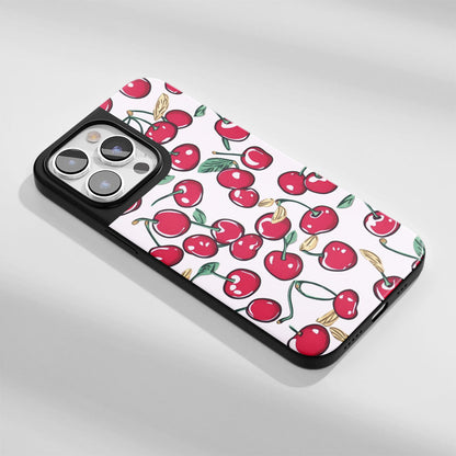 Industry-Level Tough Matte Cherries iPhone Case