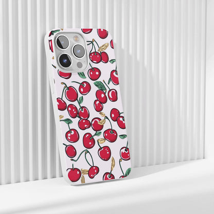 Latest 3rd-Generation Crystal Tough Glossy Cherries iPhone Case