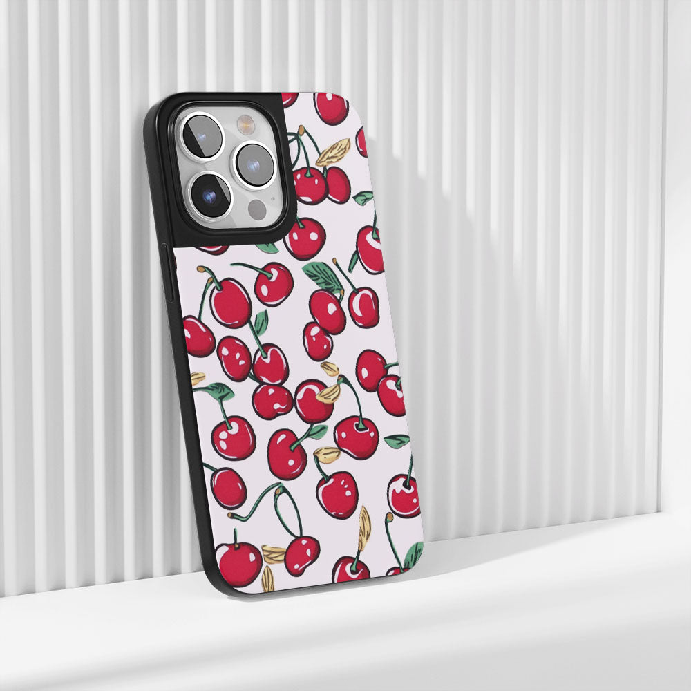 Industry-Level Tough Matte Cherries iPhone Case