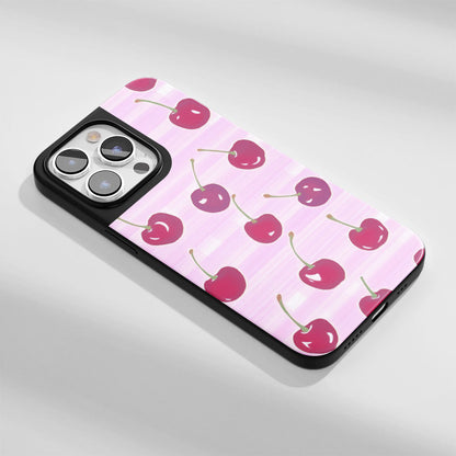 Industry-Level Tough Matte Cherries iPhone Case