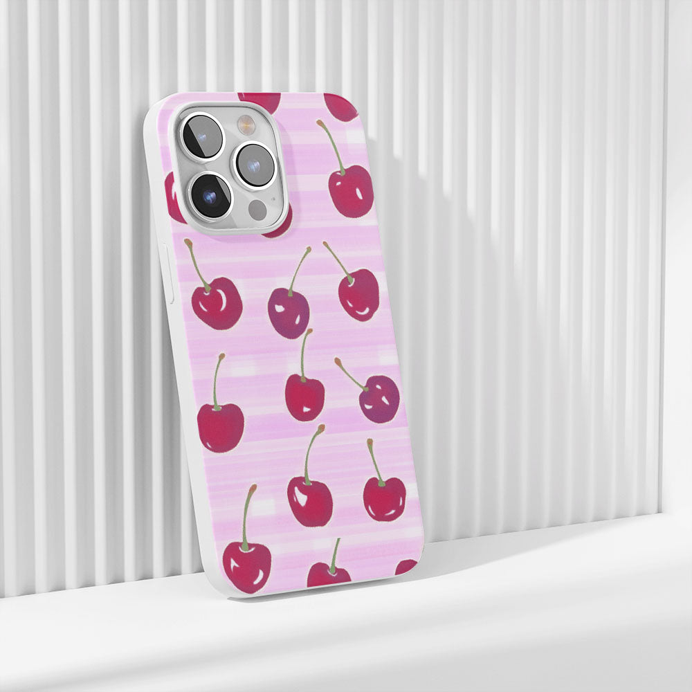 Latest 3rd-Generation Crystal Tough Glossy Cherries iPhone Case