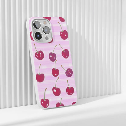 Latest 3rd-Generation Crystal Tough Glossy Cherries iPhone Case