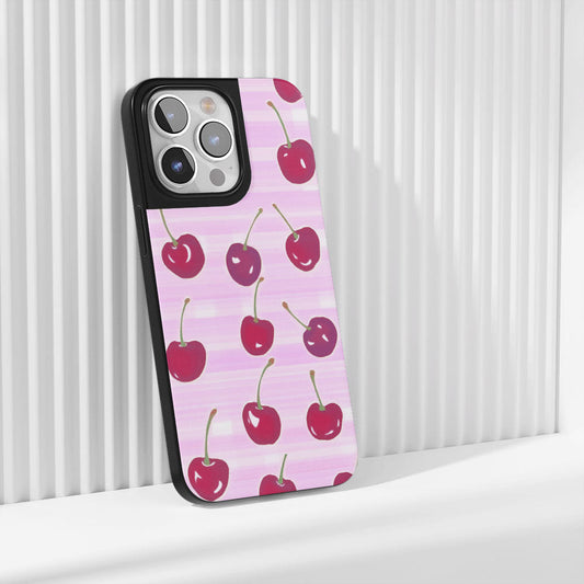 Industry-Level Tough Matte Cherries iPhone Case