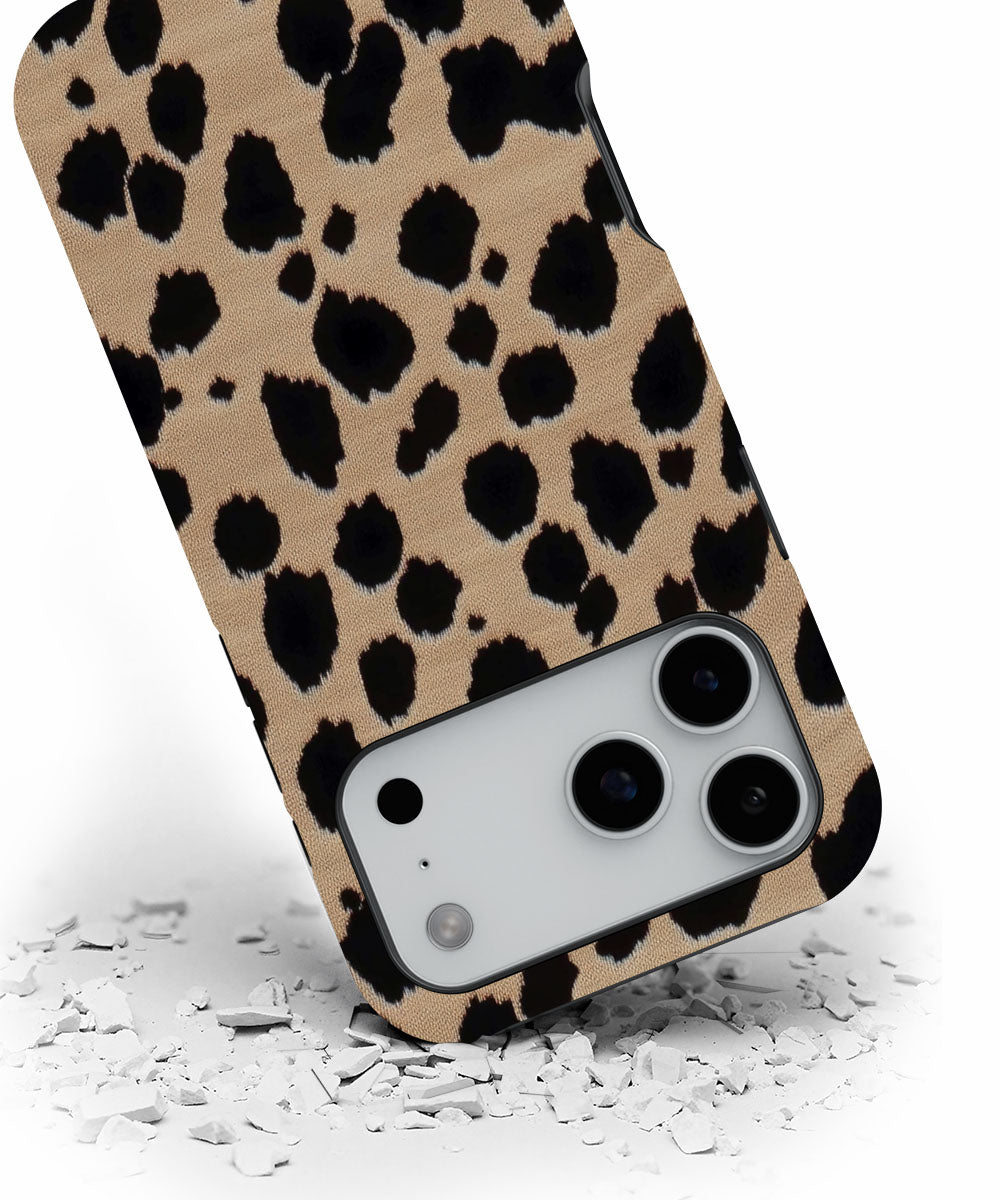Double-Layer Semi-Handprinted Tough Matte Dots iPhone Case