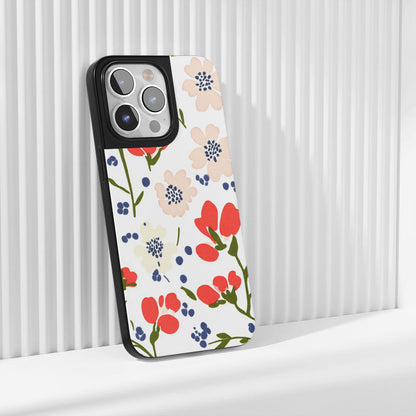 Industry-Level Tough Matte Flowers iPhone Case