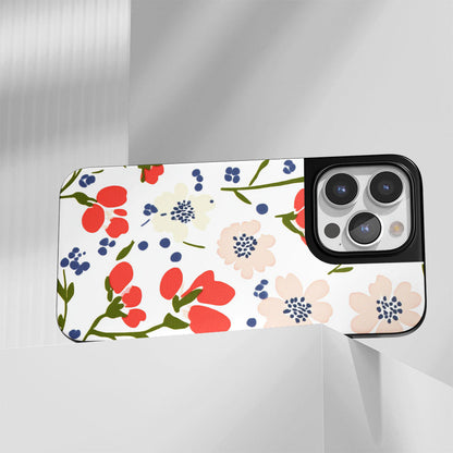 Industry-Level Tough Matte Flowers iPhone Case