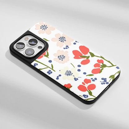 Industry-Level Tough Matte Flowers iPhone Case