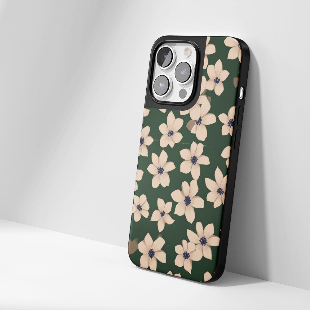 Industry-Level Tough Matte Flowers iPhone Case