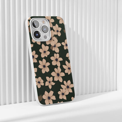 Latest 3rd-Generation Crystal Tough Glossy Flowers iPhone Case