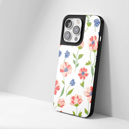 Industry-Level Tough Matte Flowers iPhone Case