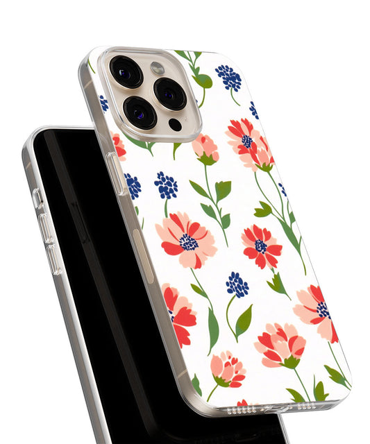 Latest 3rd-Generation Crystal Tough Glossy Flowers iPhone Case (MagSafe-Compatible)