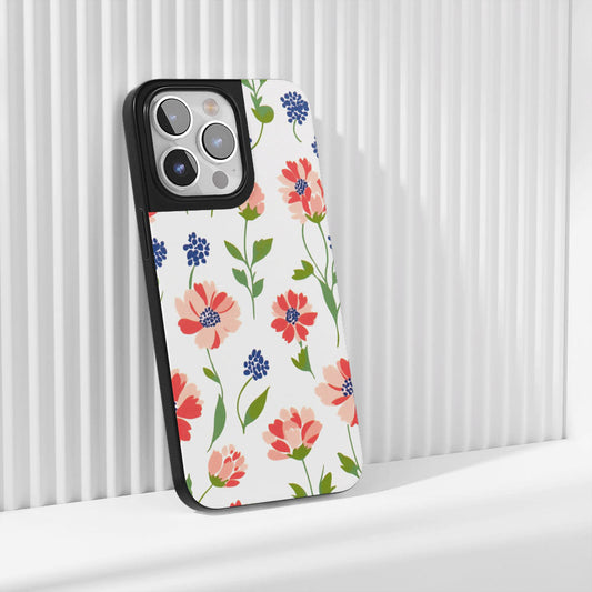 Industry-Level Tough Matte Flowers iPhone Case