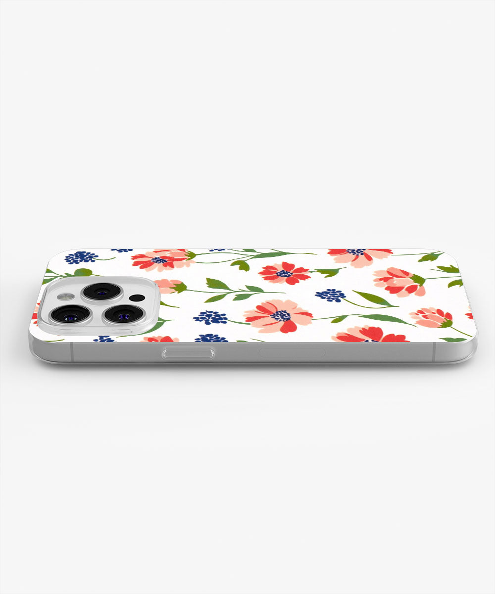 Latest 3rd-Generation Crystal Tough Glossy Flowers iPhone Case (MagSafe-Compatible)