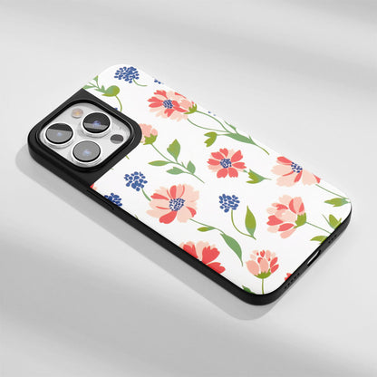 Industry-Level Tough Matte Flowers iPhone Case