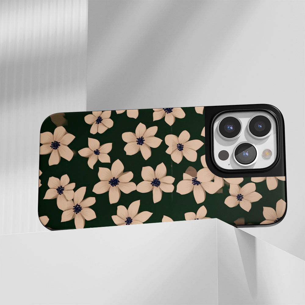 Industry-Level Tough Matte Flowers iPhone Case