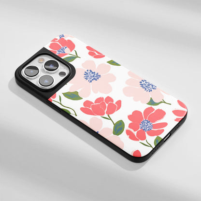 Industry-Level Tough Matte Flowers iPhone Case